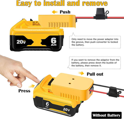 Power Wheels Adapter for Dewalt 20V Battery Adapter Power Wheels Battery Conversion Kit with Switch
