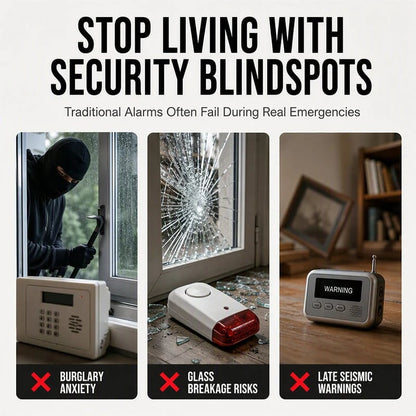 🚨 Wireless Door & Window Vibration Alarm – Smart Home Security Sensor