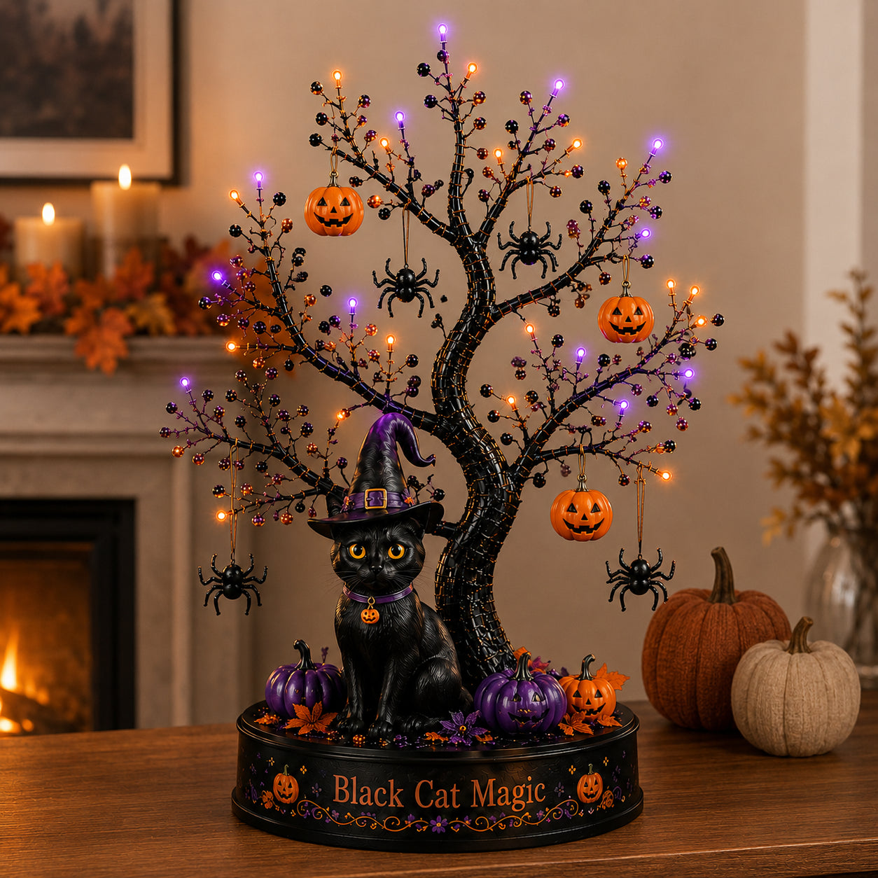 Halloween Enchanted Light Tree – LED Tabletop Decoration