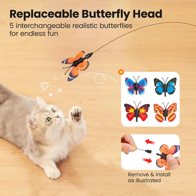 🐾 Interactive Electric Butterfly Cat Toy | Keep Your Kitten Entertained When You Are Away🦋