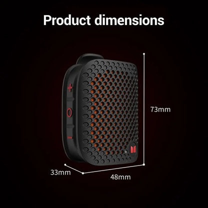 Portable Clip-On Bluetooth Speaker – Ultra-Light Wearable Sound with IPX7 Waterproof Protection