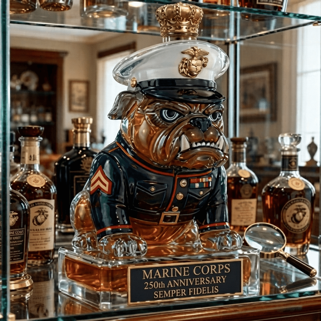 🇺🇸 Marine Corps Devil Dog 250th Anniversary Whiskey Bottle
