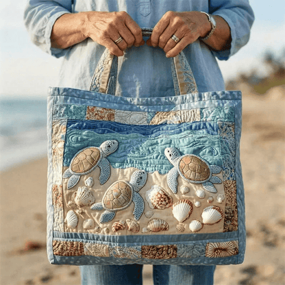 🐢Turtle Haven Quilted Tote Bag🌊