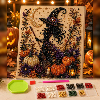 💥 Last Day 49% OFF – 👻✨ Halloween Pearl Art DIY Kit – Turn Tiny Pearls into Spooky-Cute Magic