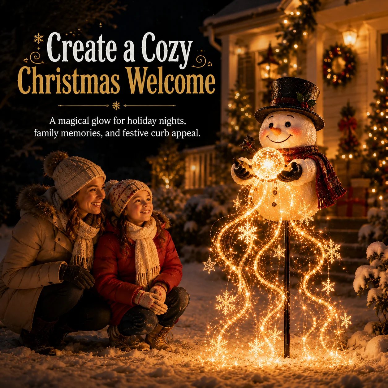 🎅Christmas Early Discount 🔥Buy 2 Get 20% OFF🔥 Snowman Magic Fountain Garden Light