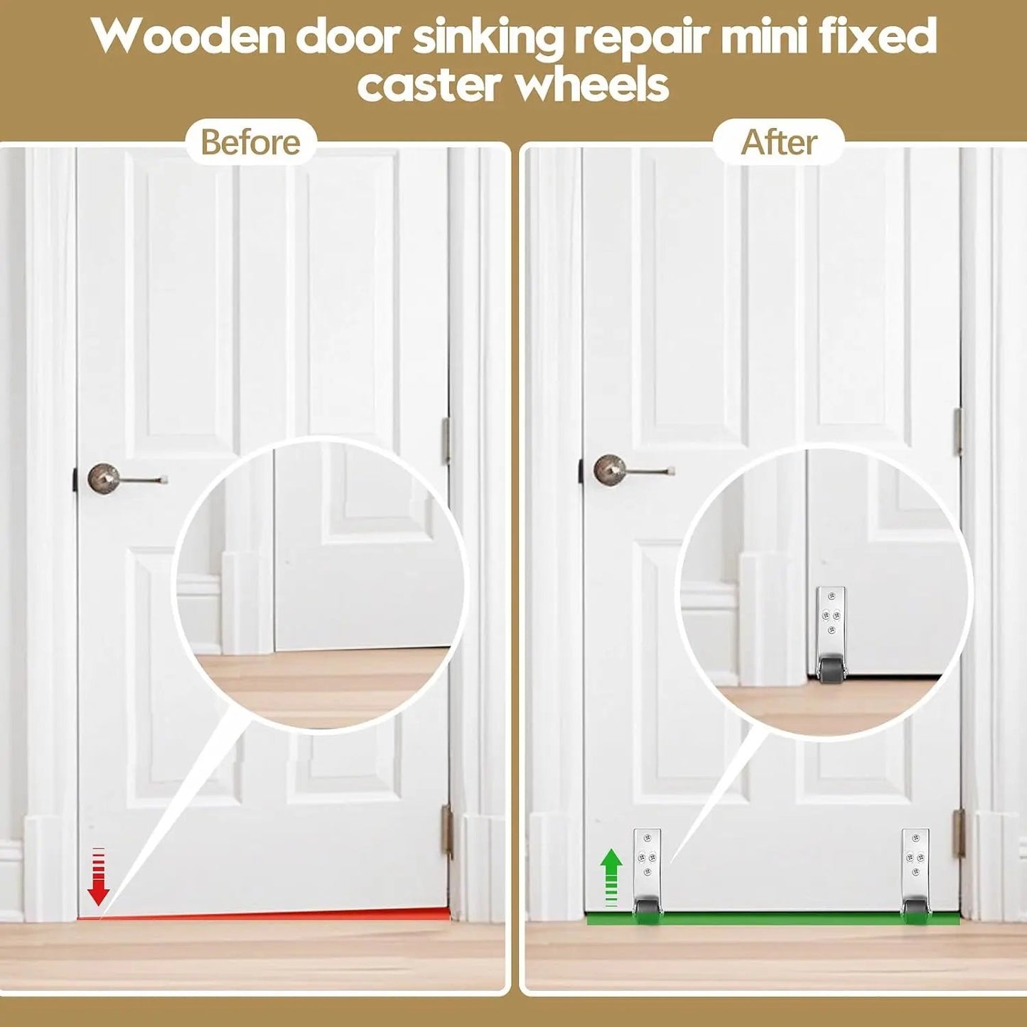 Wheel Sliding Door Bottom Guide(2 Pcs)