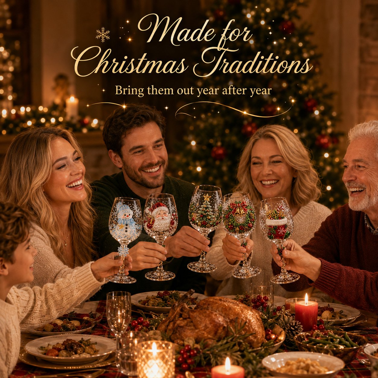 🎄🥂Christmas Wine Glass Collection Gift Box Set✨-Buy Two Get Free Shipping