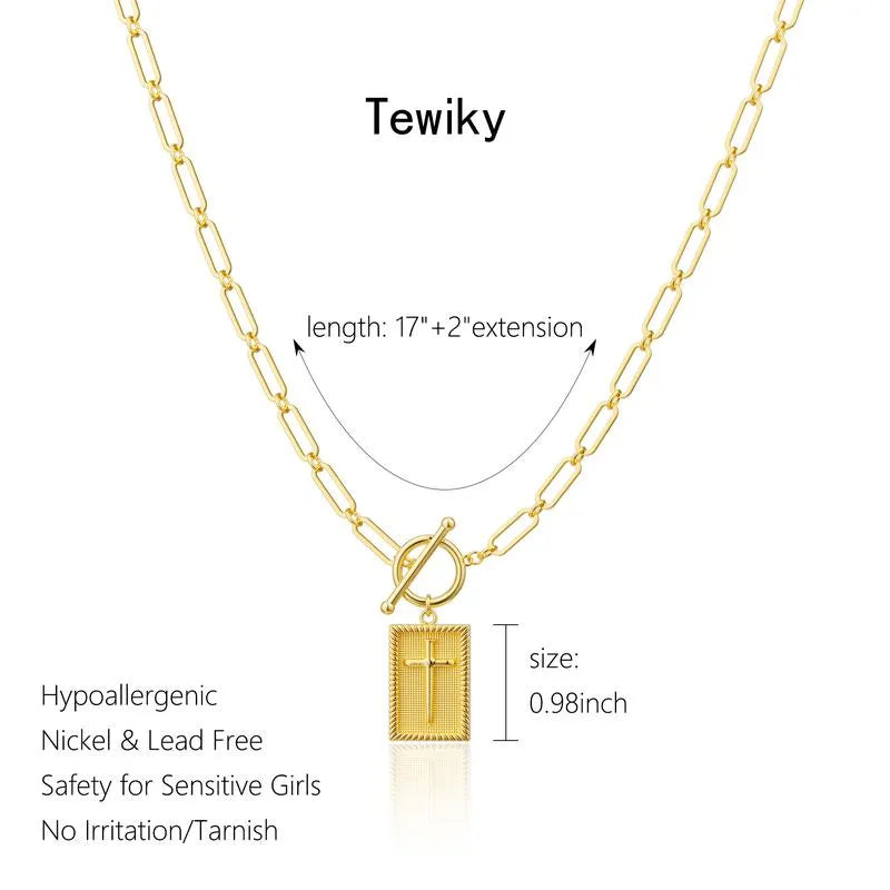 ✝️  Stylish  Cross Necklace – Waterproof, Fade-Proof & Unisex ✨💫