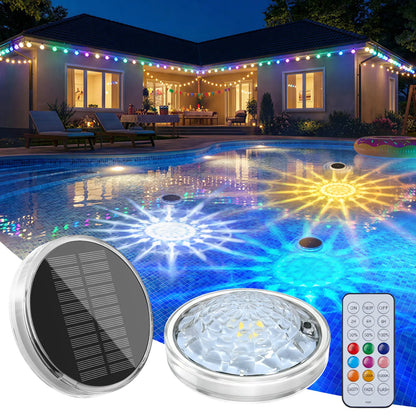 ☀️ Solar Floating Pool Lights | Remote Control 12+ Light Effects
