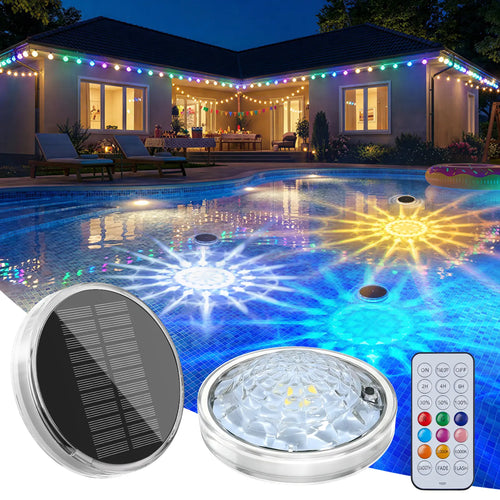 ☀️ Solar Floating Pool Lights | Remote Control 12+ Light Effects
