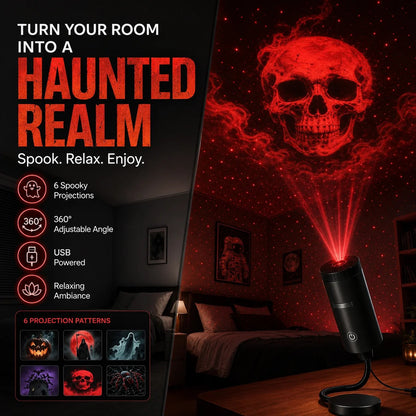 HD Holiday Scene Projector – Swappable Discs, USB Plug & Play | Christmas, Halloween & Galaxy