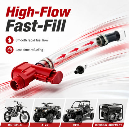 ⛽ High-Flow Trigger Fuel Hose: Spill-Proof Fast-Fill System