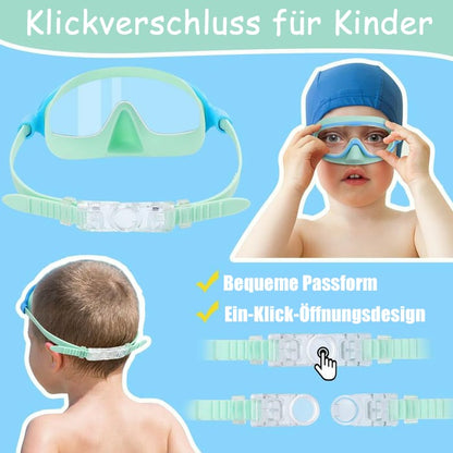 HD Large Frame Kids Swimming Goggles, Waterproof & Anti-Fog