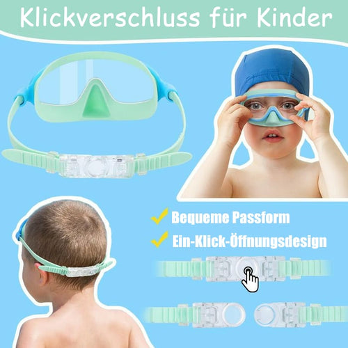 HD Large Frame Kids Swimming Goggles, Waterproof & Anti-Fog