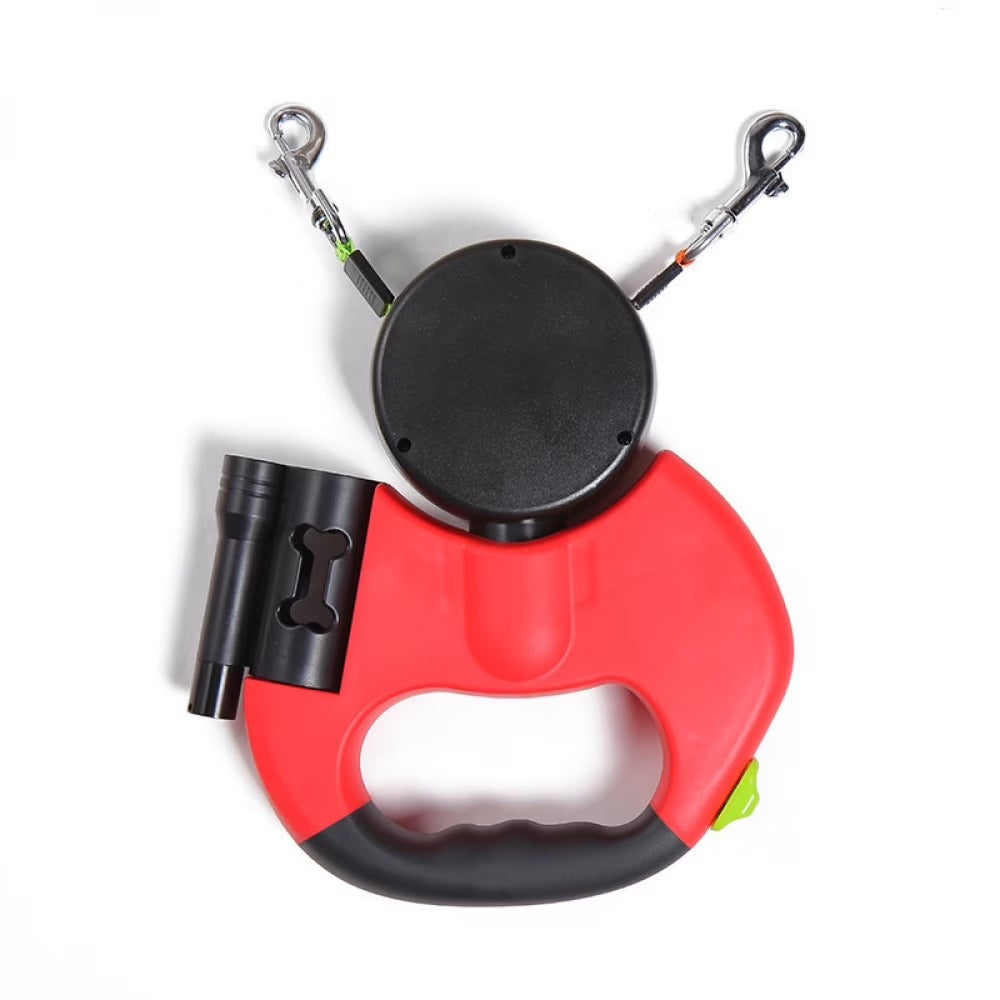 Dual Dog Retractable Leash – 360° Tangle-Free with Separate Controls