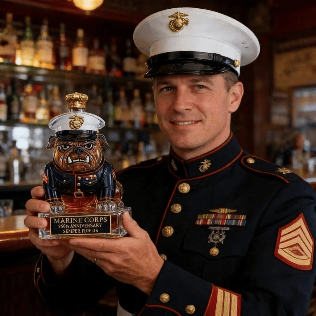 🇺🇸 Marine Corps Devil Dog 250th Anniversary Whiskey Bottle