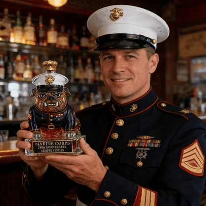 🇺🇸 Marine Corps Devil Dog 250th Anniversary Whiskey Bottle
