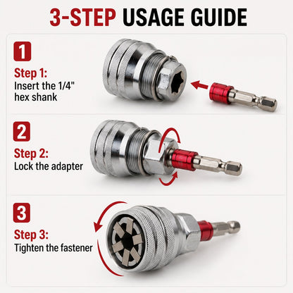 🔧 One Socket Replaces Them All — Fits 10–19mm Bolts & Nuts in Seconds