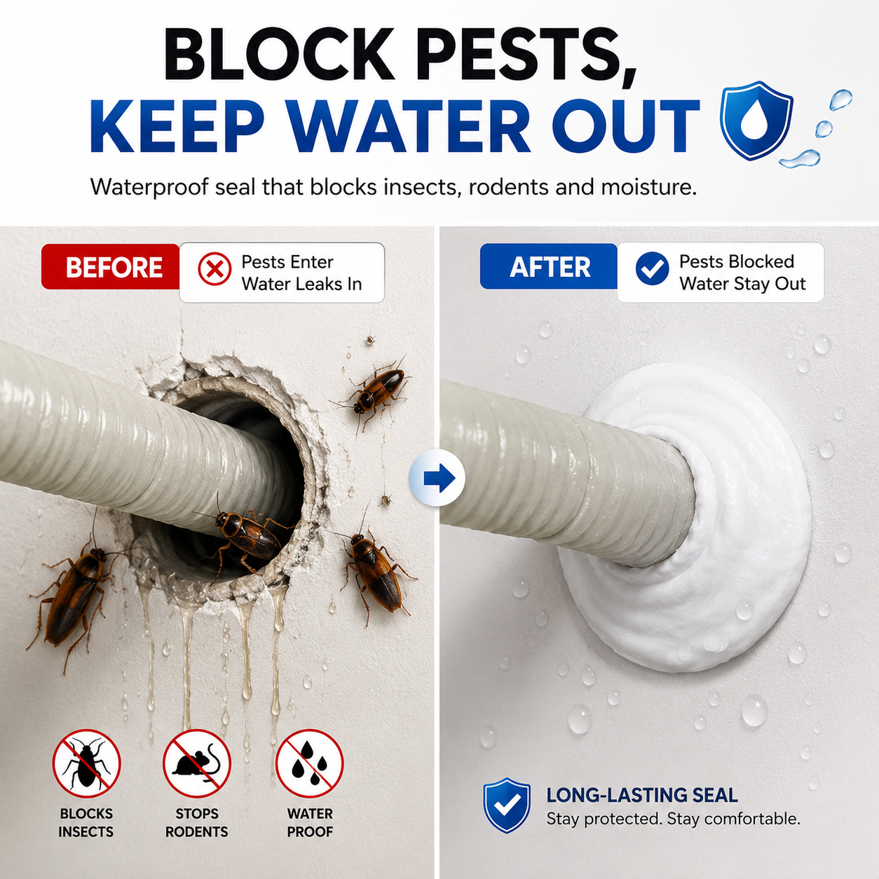 🧱 Sealant Clay – Waterproof, Anti-Insect, Wall Hole Filler, Easy to Apply