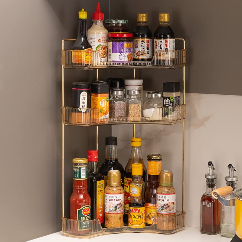 Multi-Tier Corner Countertop Organizer Rack