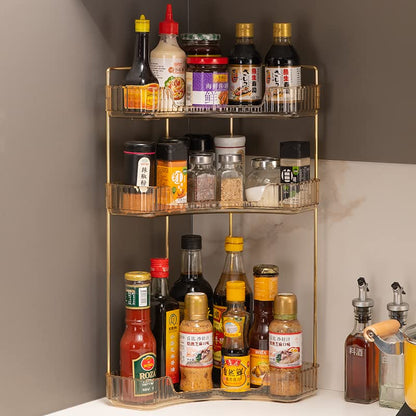 Multi-Tier Corner Countertop Organizer Rack