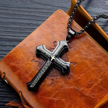 Men’s Engraved Cross Necklace – Timeless Style with a Meaningful Message