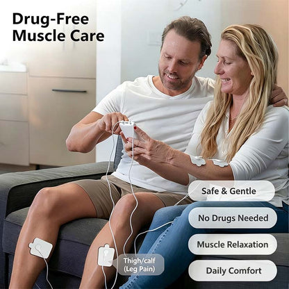 💪Rechargeable Muscle Stimulator Massager, 10 Modes 30 Intensity Levels TENS Unit with 10 Pads, Dual Channel Portable Pain Relief Device for Neck Body Recovery