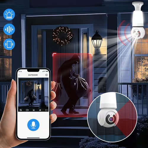 🔥Limited Time 50% Off✨Wireless Smart Bulb Surveillance Camera