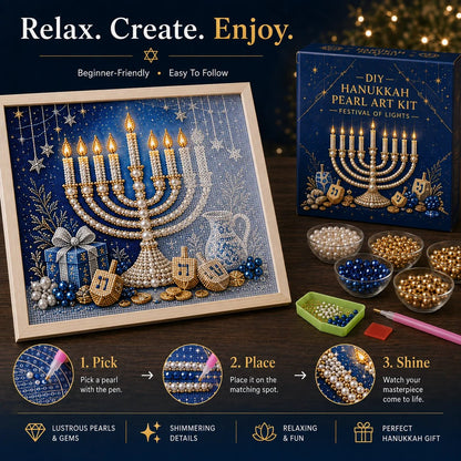 🎁DIY Hanukkah Pearl Art Kit ✨