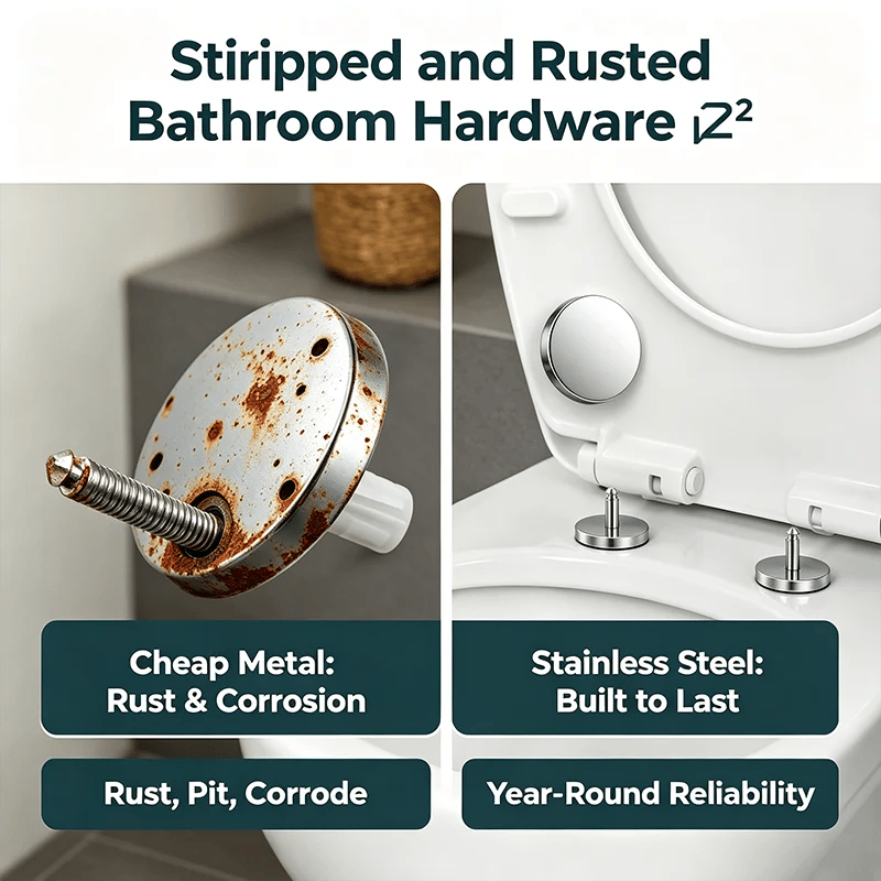 🔥HOT SALE🔥2 Counts, Universal Toilet Seat Expansion Screw Bolts, Thickened Stainless Steel🔩