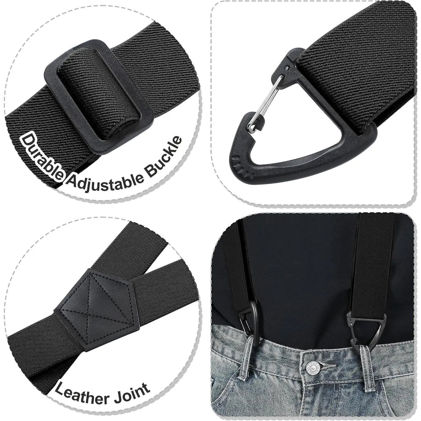 Men's X-Back Suspenders with Hook Clips
