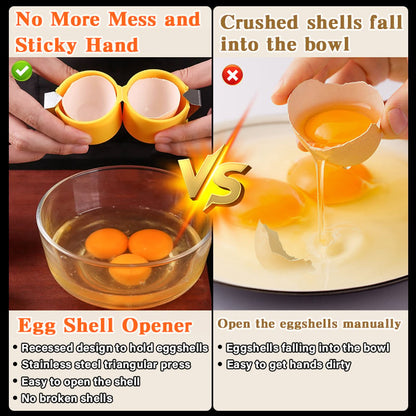 🔥 No Mess Easy Egg Opener — Crack Eggs Cleanly Every Time