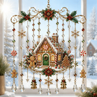 🔥Last Day 45% OFF - Handmade Christmas Stained Glass Window Hanging