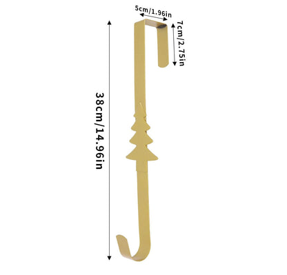 🎄 Metal Over The Door Wreath Hanger | Christmas Snowflake Tree Star Decor Hook🎅