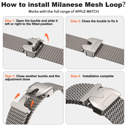 2026 Titanium Milanese Suitable for Apple Watch Band – Apple Watch Ultra 2 & Series 5–10 (49mm)