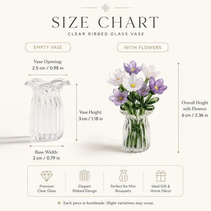 🌷 Mini Dollhouse Flower Vase | Tiny Artificial Floral Table Decor
