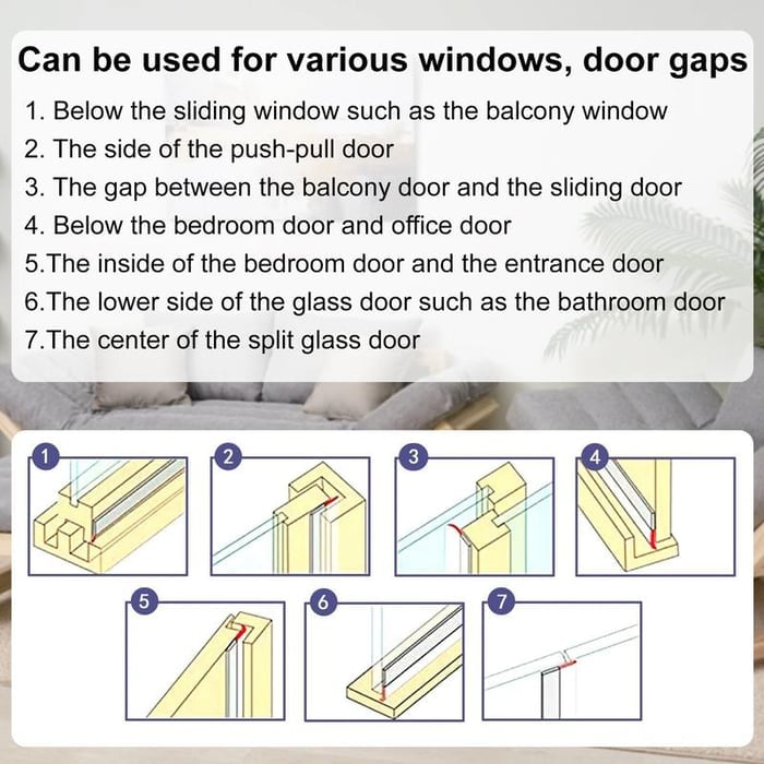 BUY 1 GET 1 FREE🔥Weather Stripping Door Seal Strip (5M/16.4FT) —Protects from cold wind and heat🌪️🌀