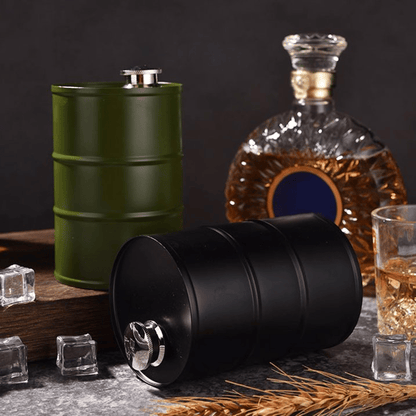 350ml/750ml Oil Drum Anti-rust Leak-proof No Odor Portable Wine Storage🛢Food Grade Camping Whisky Flagon Wine Jug Camping Supplies