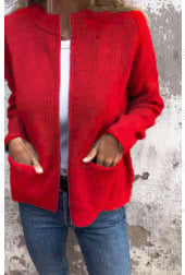 🔥 Round Neck Zipper Knitted Jacket