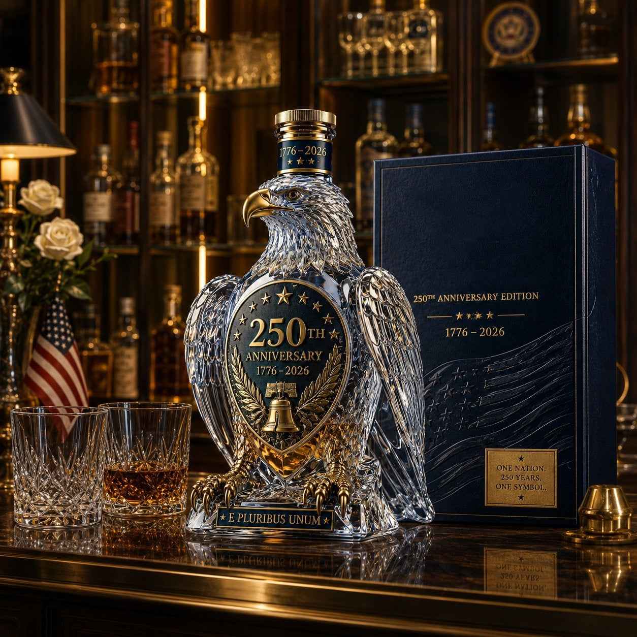 🏆 6K+ Sold! 🦅 Limited Edition Hawk Whiskey Bottle  250th Anniversary Collection