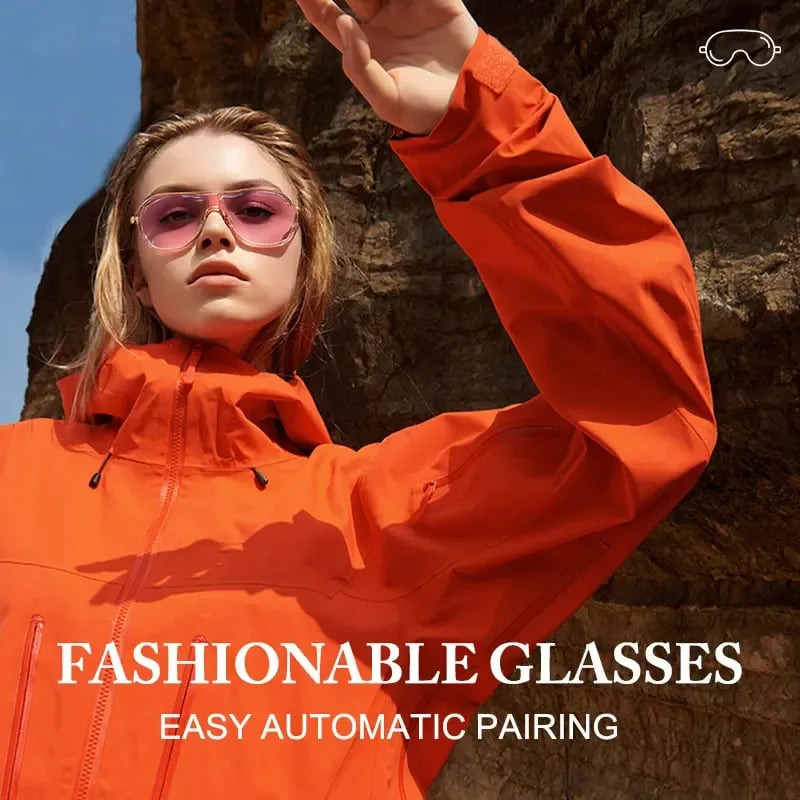 Fashionable smart audio sunglasses outdoors