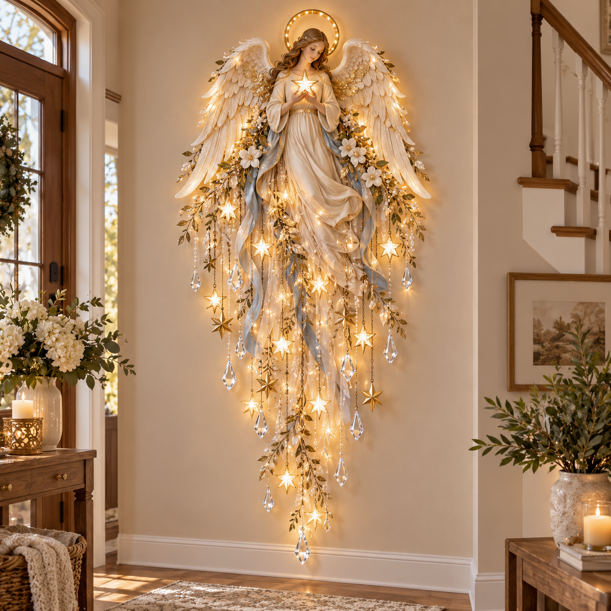 ✨Last Day 49% Off✝️Jesus, Angel & Nativity Lighted Wall Light Décor