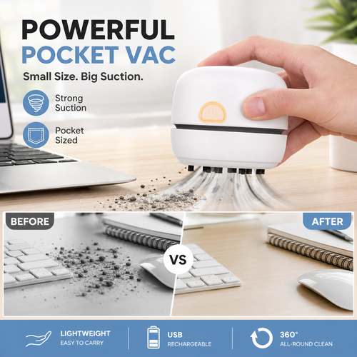 Portable Mini Desk Vacuum Cleaner