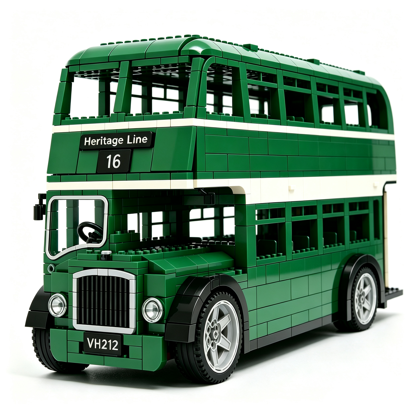 1960s Heritage Double-Decker Bus Building Set 🚛