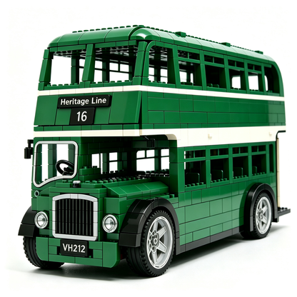 1960s Heritage Double-Decker Bus Building Set 🚛