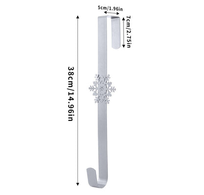 🎄 Metal Over The Door Wreath Hanger | Christmas Snowflake Tree Star Decor Hook🎅
