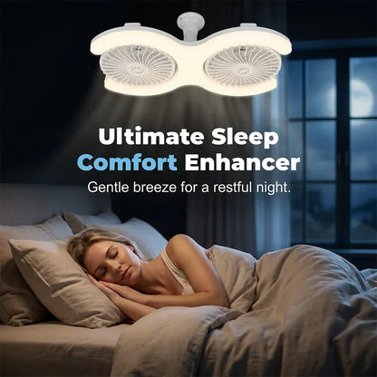 📢📢49% OFF !! ⏰Dual-Head LED Ceiling Fan with Light