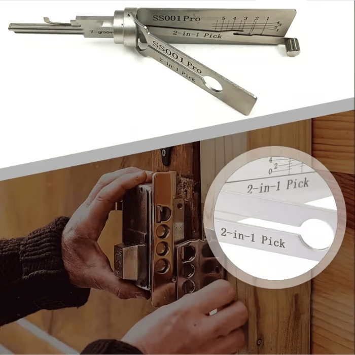 🔥HOT SALE 49% OFF⚒️Stainless Steel Master Key Locksmith Training Tool, SS001 Pro Tool, Practical Cylinder Set