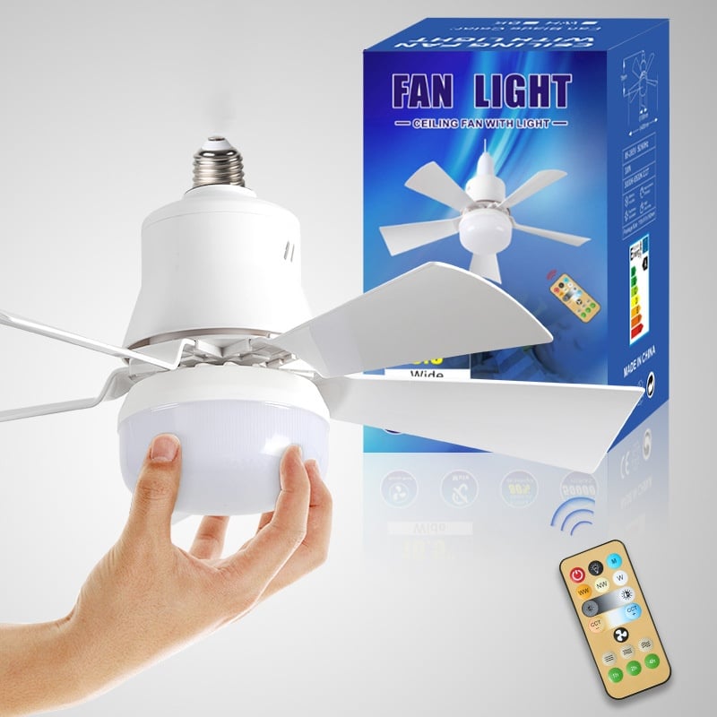 ✅Install In 3 Mins! Socket Screw-in Fan Light 2 In 1✨