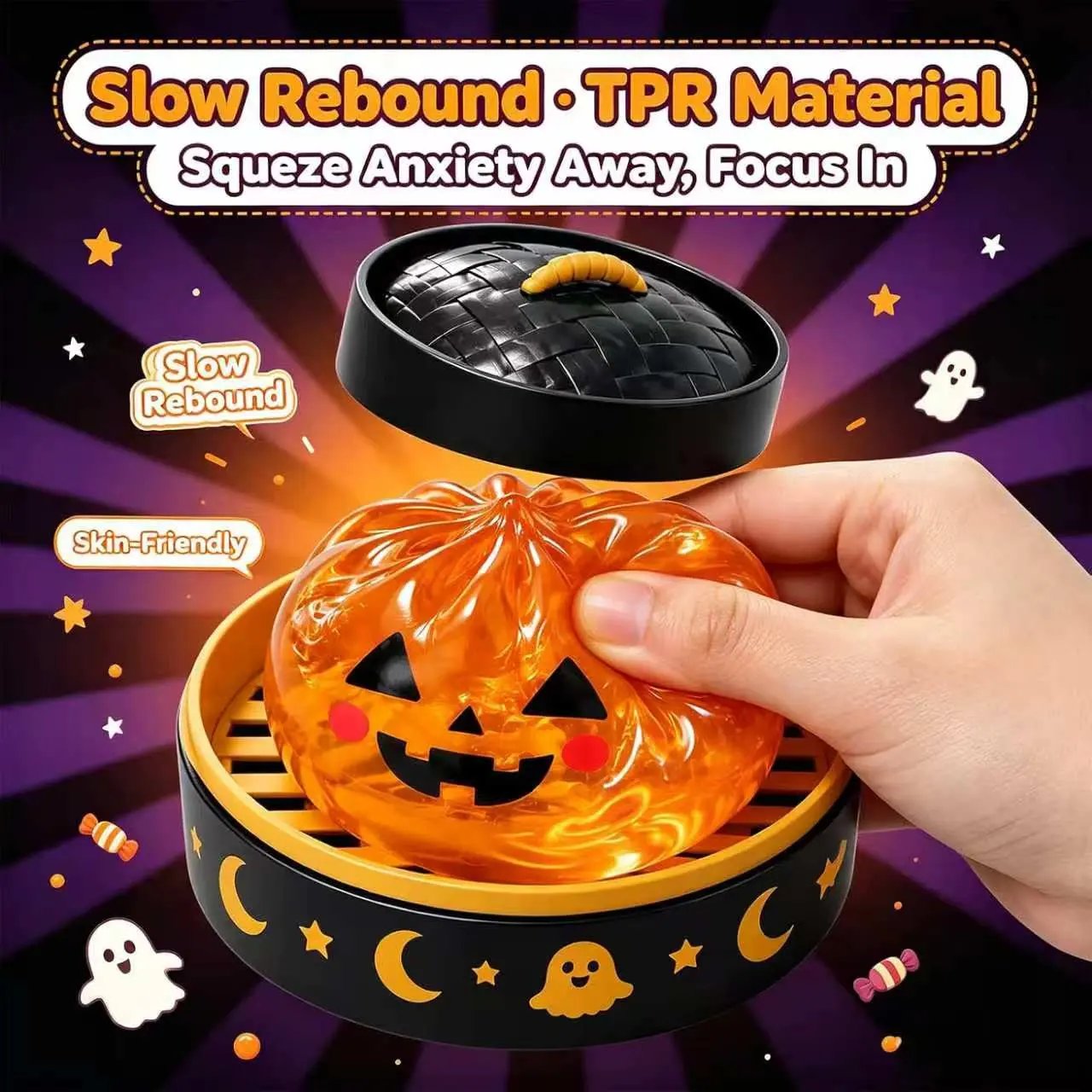 ⚡Hot Sales 50% OFF🔥Cute Halloween Scary Ghost Maruko Squeeze Toy Set